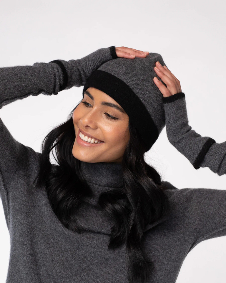 Alashan cashmere 100% Cashmere Tubular Reversible Hat