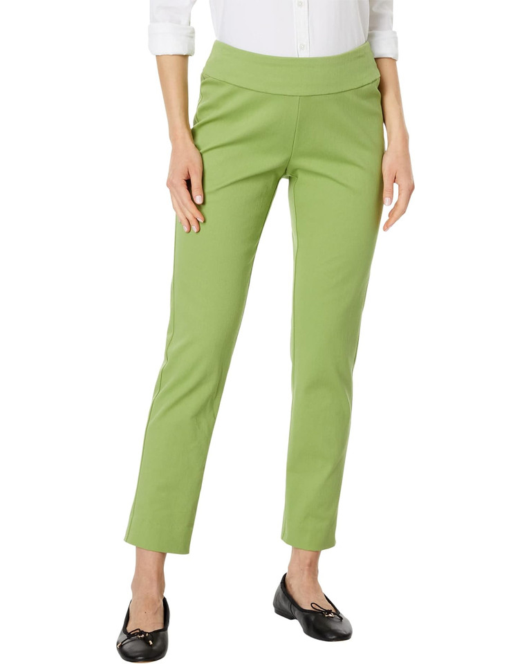 Krazy Larry Pull-On Denim Ankle Pants in color Green denim 