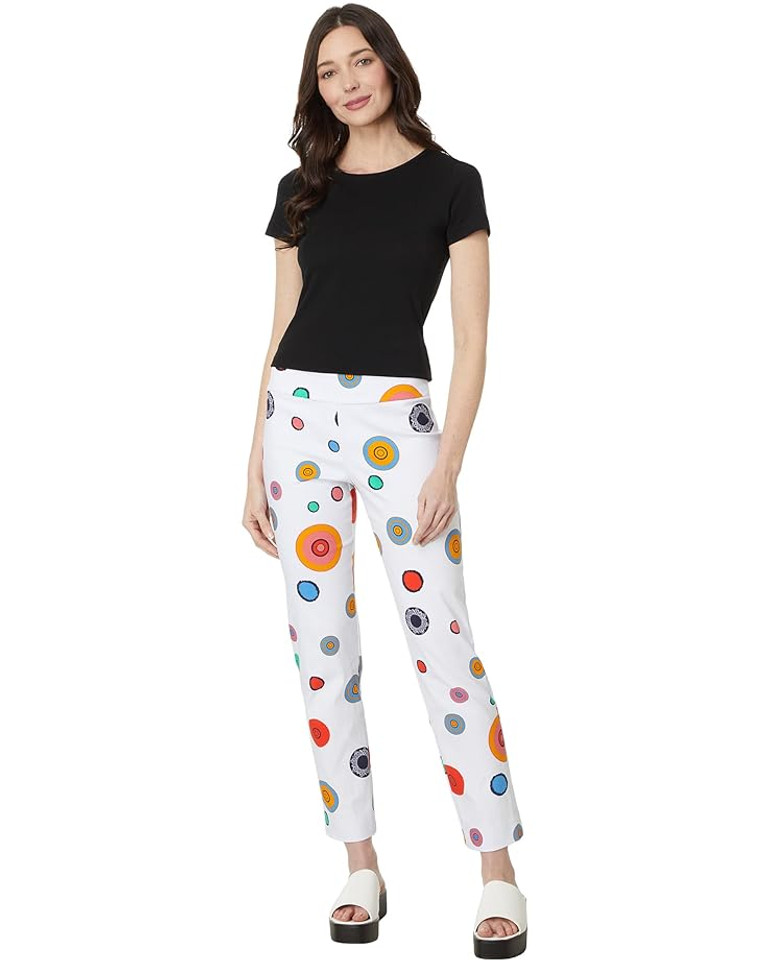 Krazy Larry Pull-On Ankle Pants in Circle