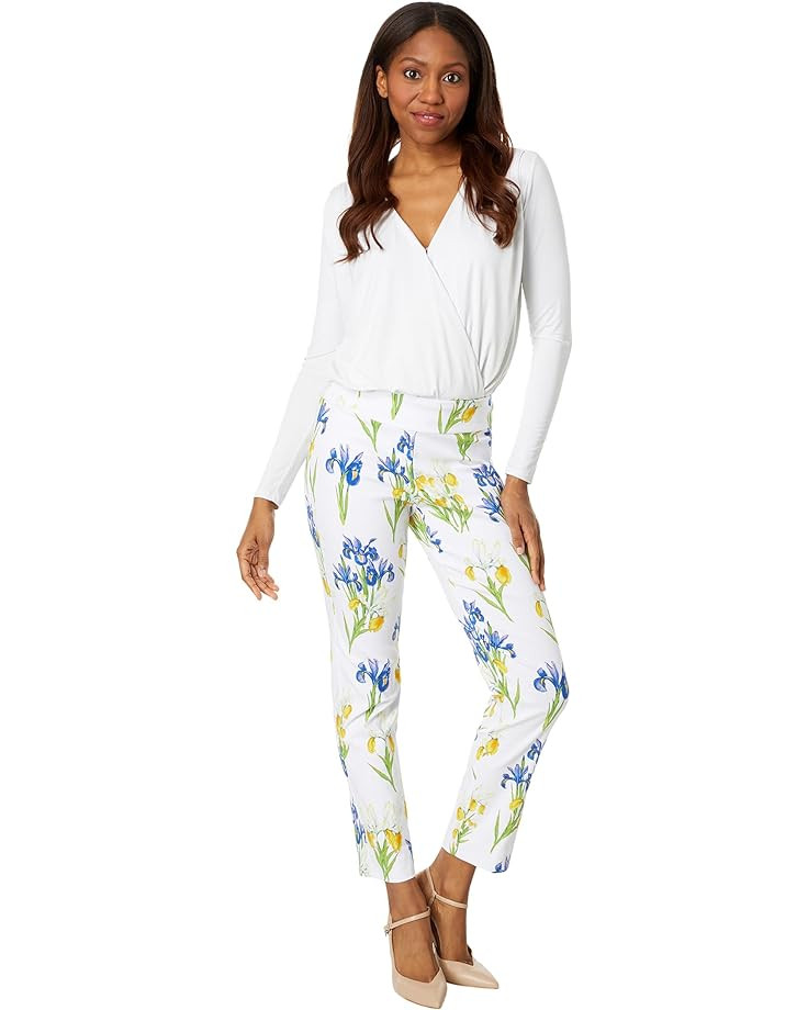Krazy Larry Pull-On Ankle Pants in White Iris