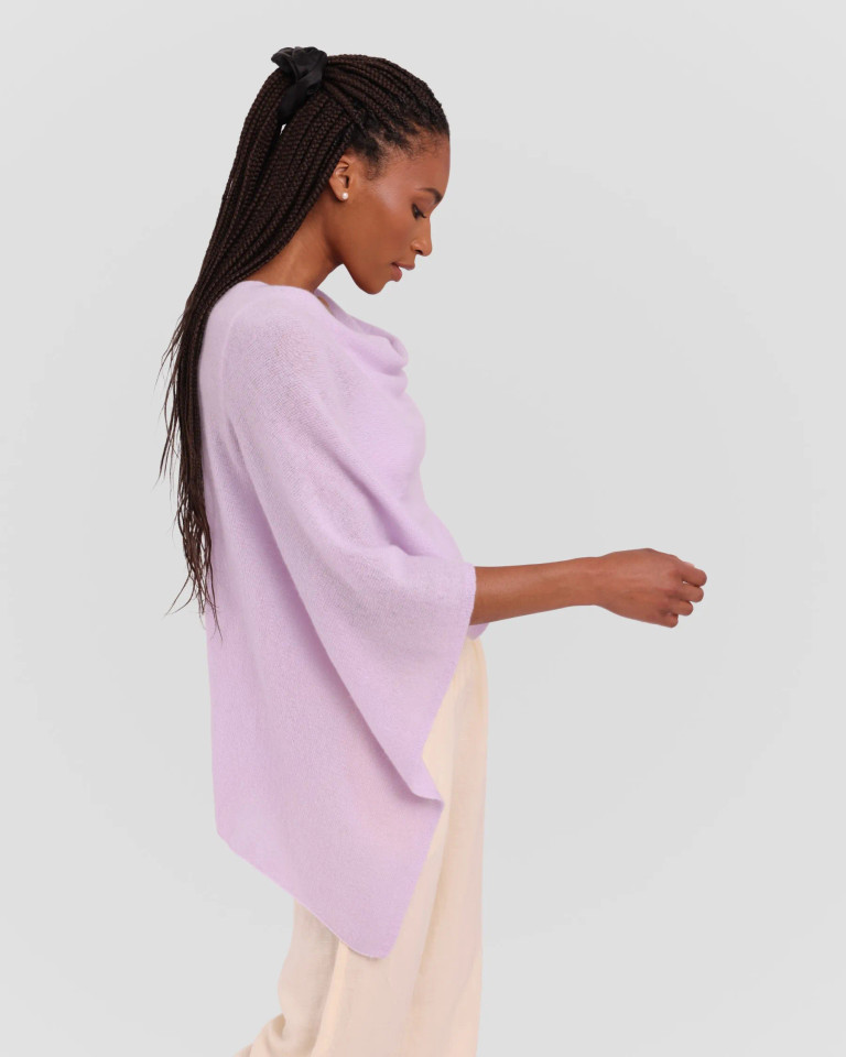 Alashan cashmere  Cashmere Draped Dress Topper in Whisper