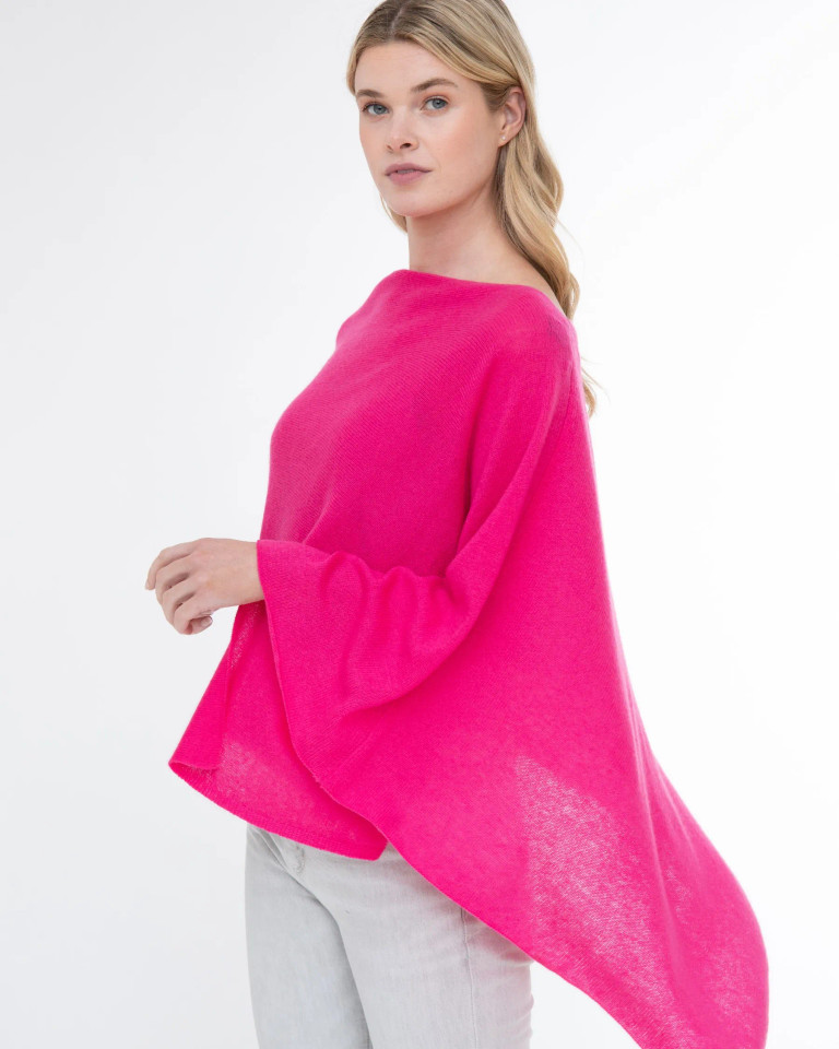 Alashan cashmere  Cashmere Draped Dress Topper in Bouquet 