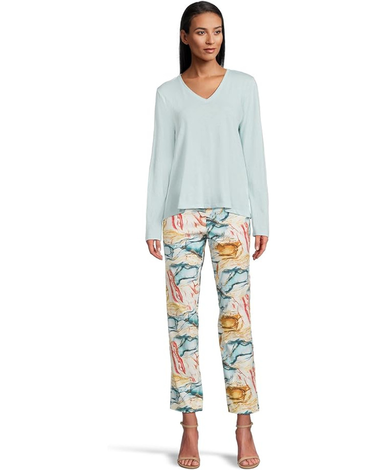 Krazy Larry Pull-On Ankle Pants in Aqua Splash