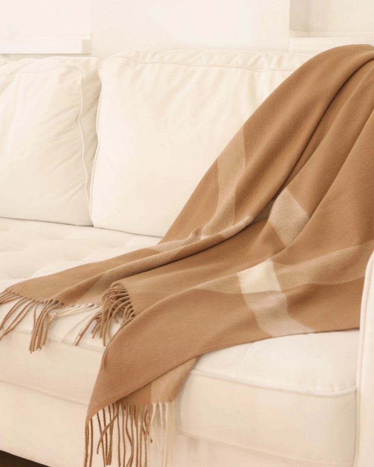 Alashan Cashmere  Merino And Cashmere Blend Frame Woven Throw