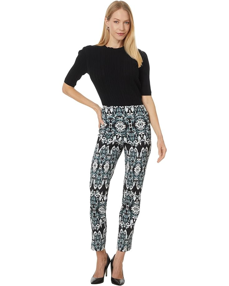 Krazy Larry Pull-On Ankle Pants in Black Mosaic