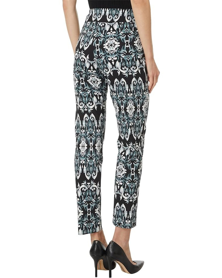 Krazy Larry Pull-On Ankle Pants in Black Mosaic