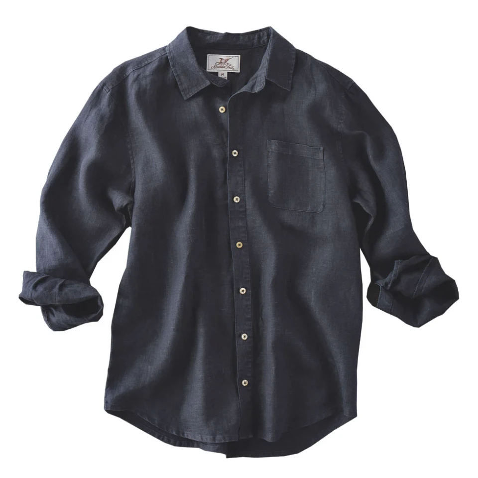 Madda Fella Men's Ernest Long Sleeve Linen Shirt 