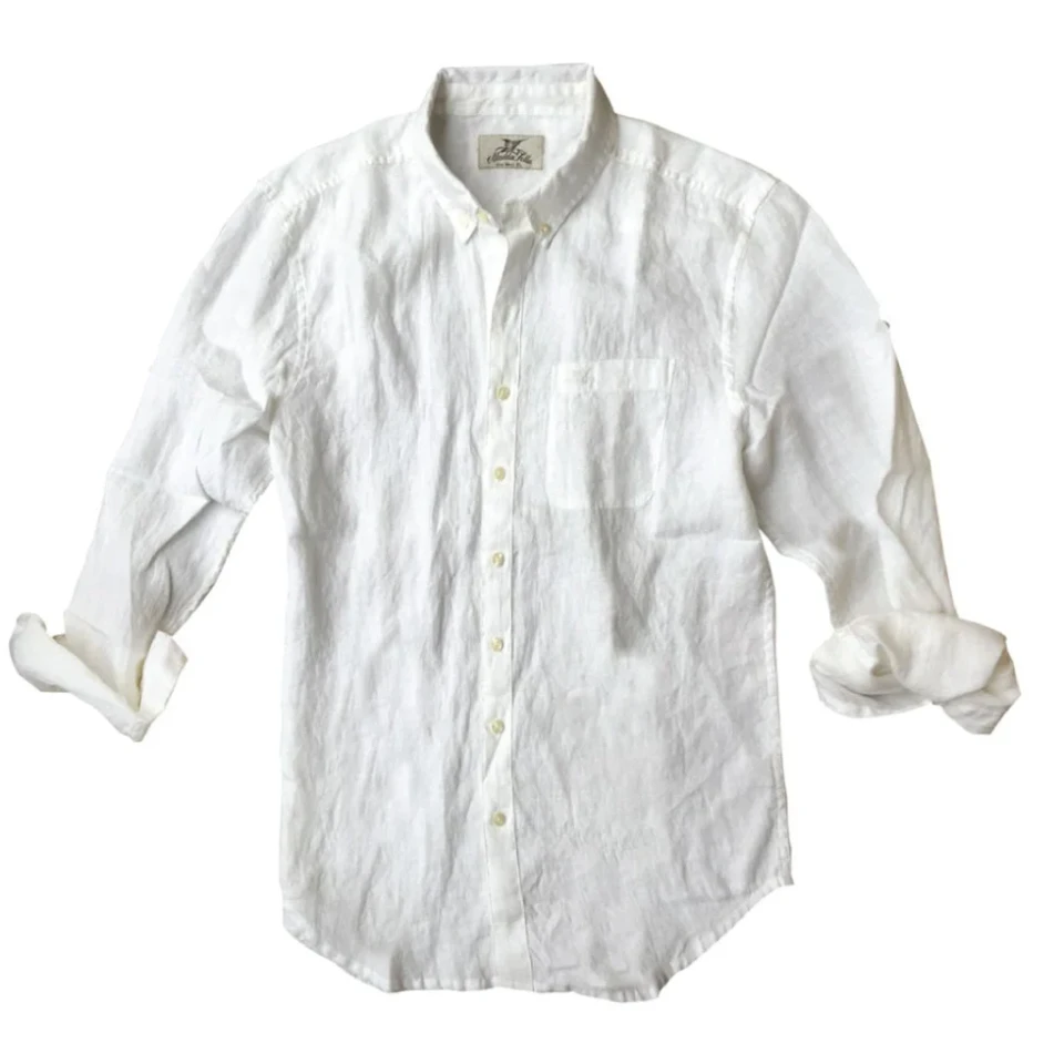 Madda Fella Men's Ernest Long Sleeve Linen Shirt 