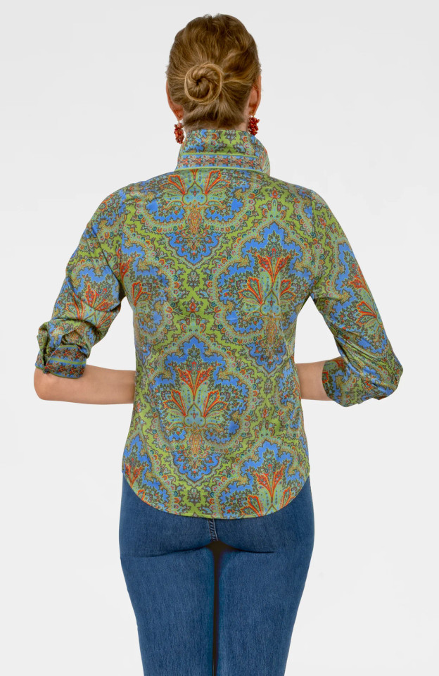 Gretchen Scott's Passion Paisley Boyfriend Shirt 