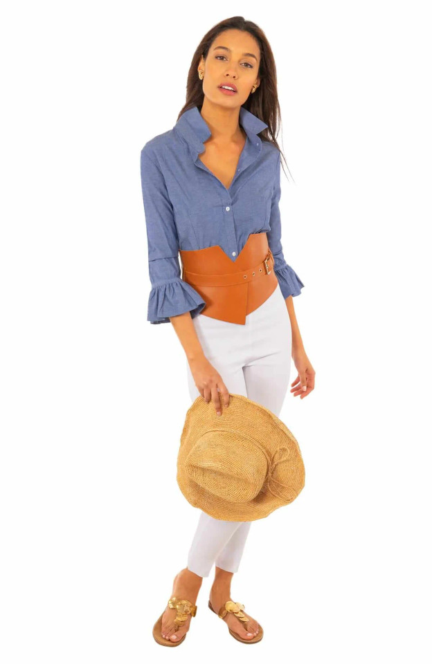 Gretchen Scott Women's Chambray Priss Blouse