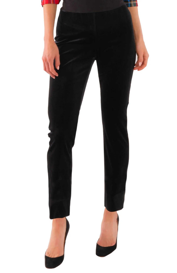 Gretchen Scott's Black Silky Velvet Pull on Pant