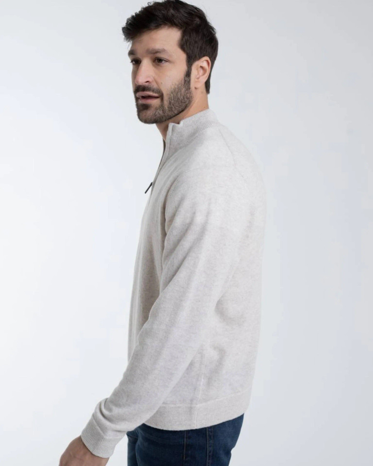 Alashan Cashmere Men's 100% Merino 1/4 Zip Mock Neck Pullover 