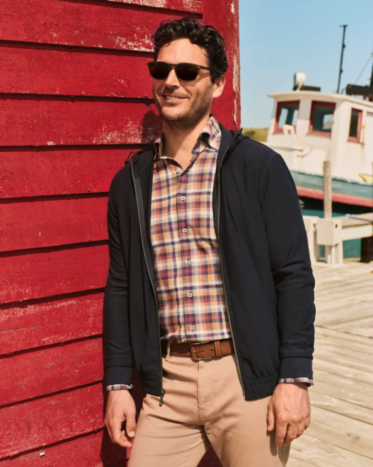 Johnnie-O Men's Amir Top Shelf Full-Zip Hooded Jacket 