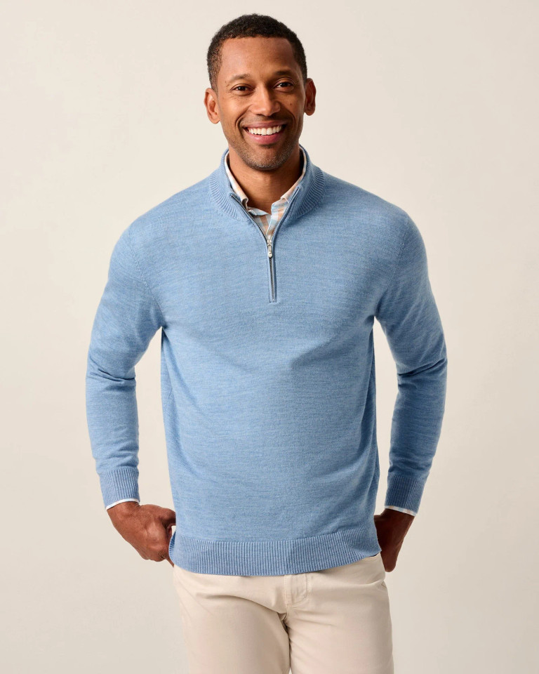 Johnnie-O Men's Raynor Merino 1/4 Zip Sweater