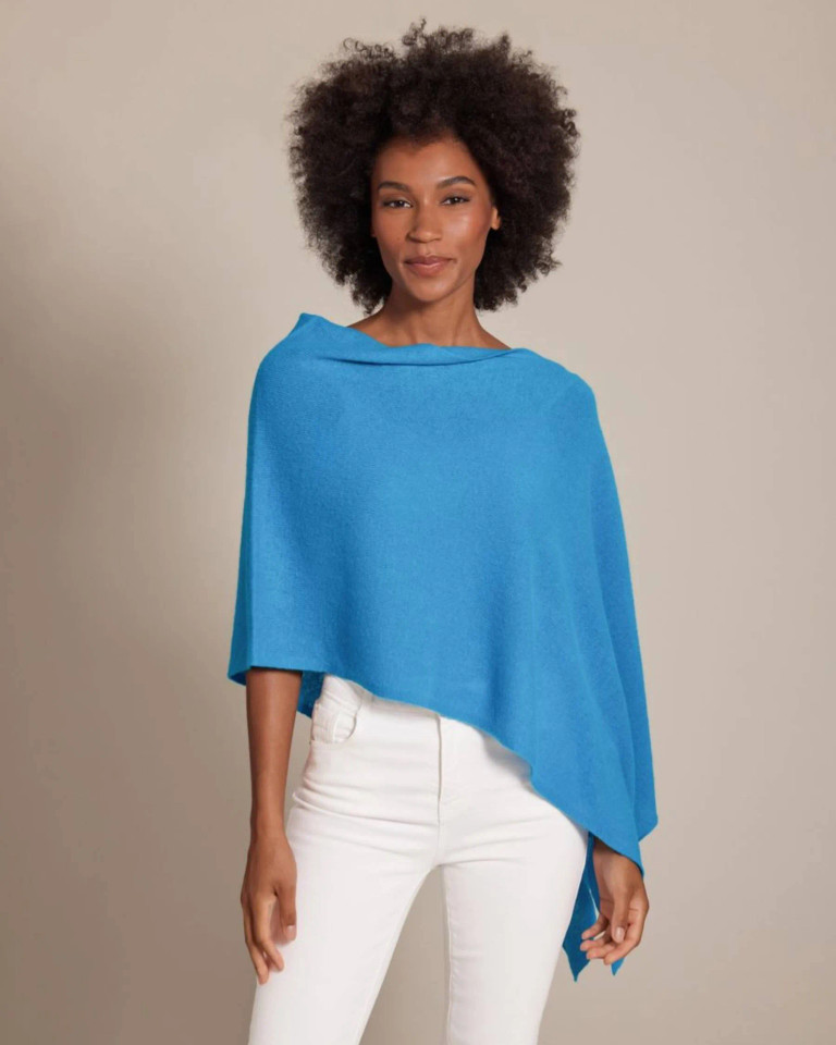 Alashan cashmere Cashmere Draped Dress Topper in Mosaic