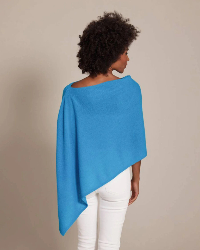 Alashan cashmere Cashmere Draped Dress Topper in Mosaic