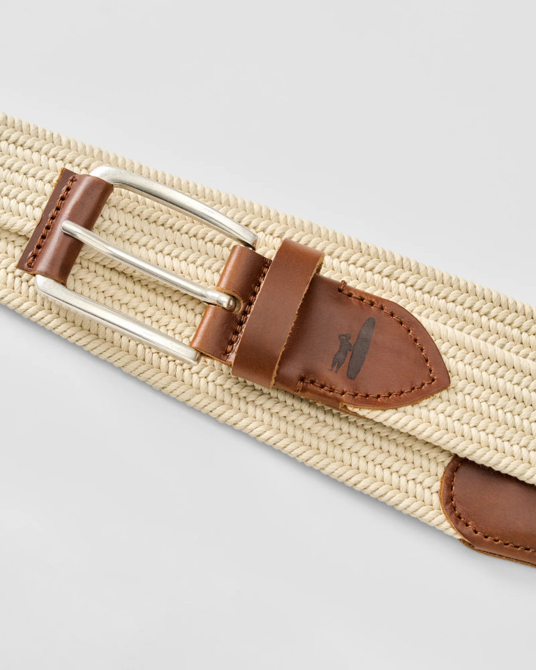 Johnnie-O Men's Farley Waxed Cotton Stretch Belt