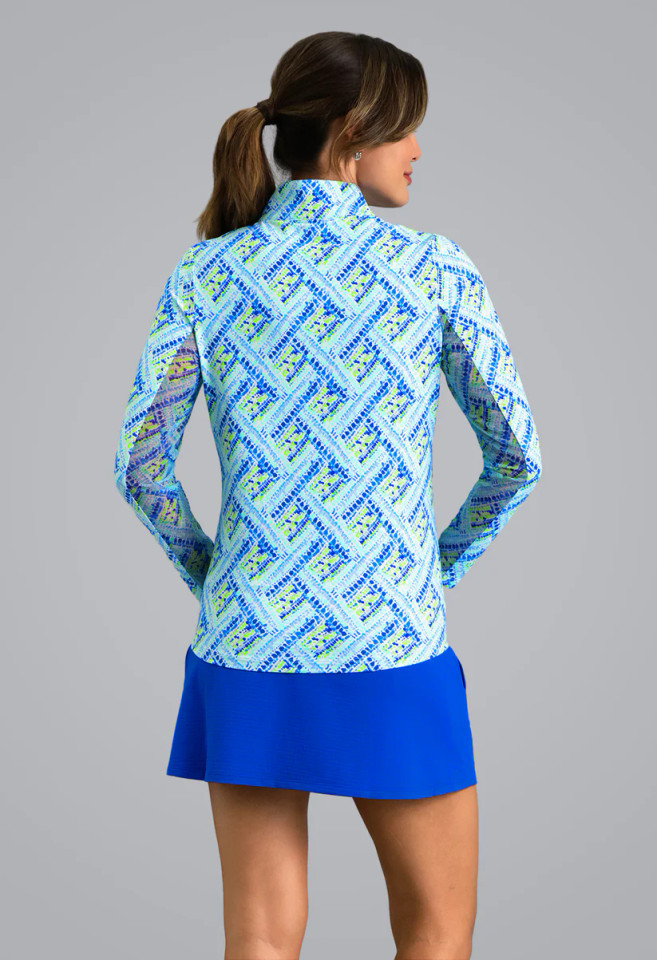 Ibkul Women's Nina Long Sleeve Mock Neck Top