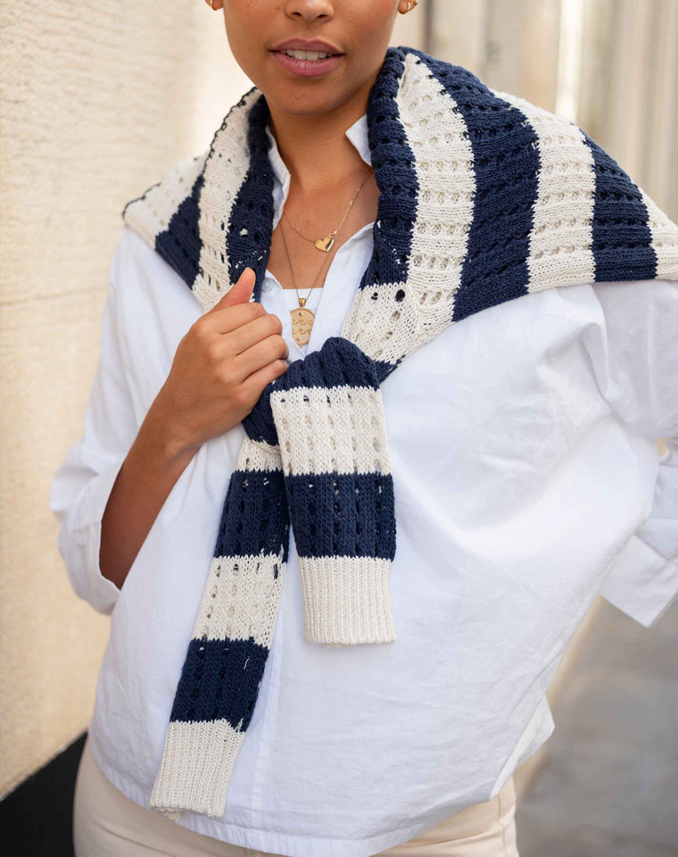 Mersea's Amalfi Cotton Crochet Sweater