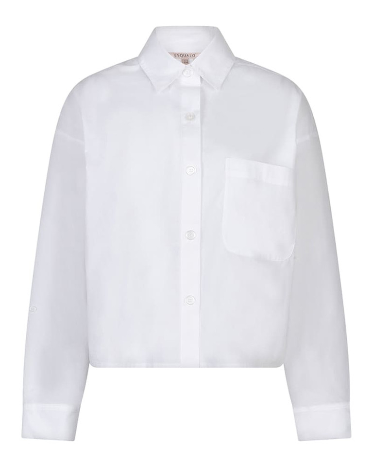 EsQualo's Cropped Button Up Blouse