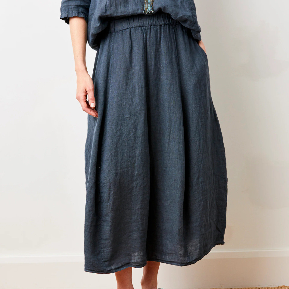 Suzy D London's Solene Bubble Linen Skirt