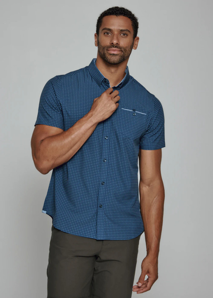 7 Diamonds Men's Monroe Short Sleeve Shirt
