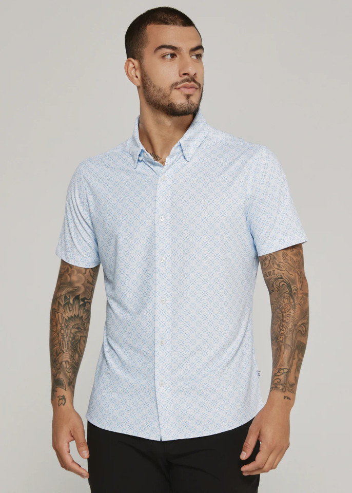 7 Diamonds Men's Sorren Short Sleeve Shirt