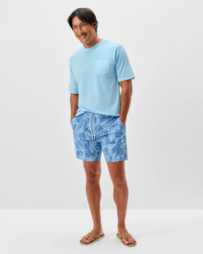 Johnnie-O Curacao Half Elastic 7" Swim Trunks