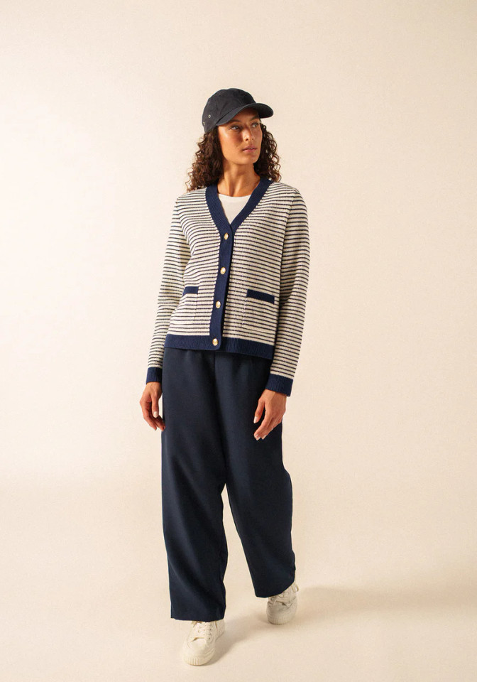  Saint James ISTRES Textured Knit Cardigan