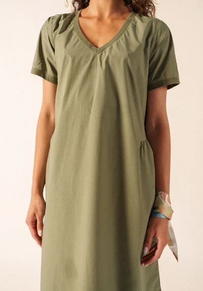 Saint James Morgane V-Neck Cotton Dress