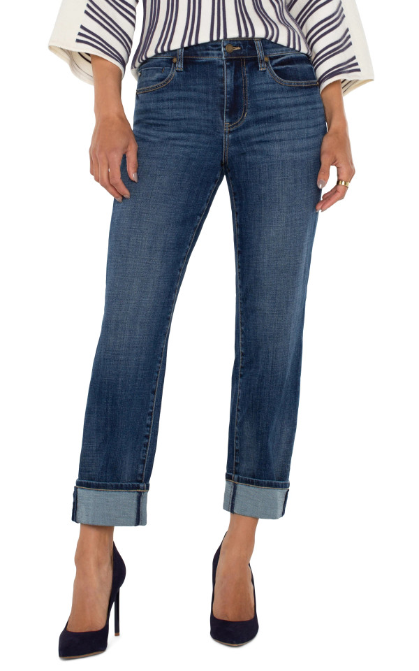 Liverpool Los Angeles Marley Girlfriend Cuffed Eco Jeans