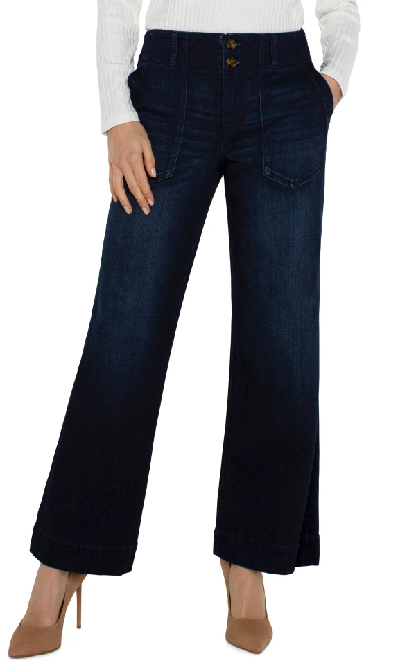 Liverpool Los Angeles Patch Pocket Wide Leg Trouser