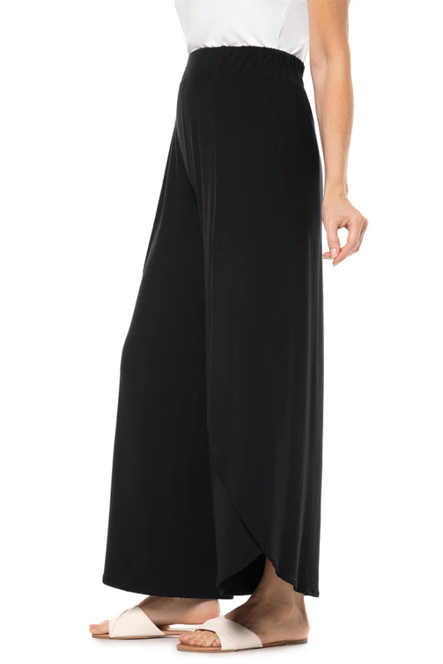 Coolibar Lynsu Wide Leg Pants with Overlap Detail