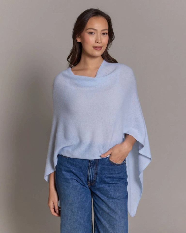 Alashan cashmere  Cashmere Draped Dress Topper in Bliss