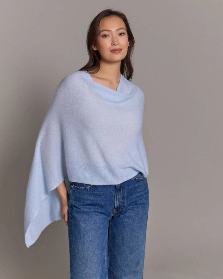 Alashan cashmere  Cashmere Draped Dress Topper in Bliss