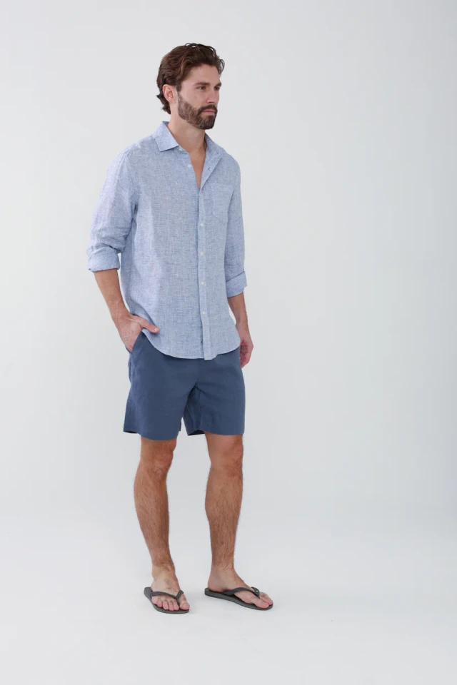 HiHo Lightweight Yarn Dye Linen Shirt
