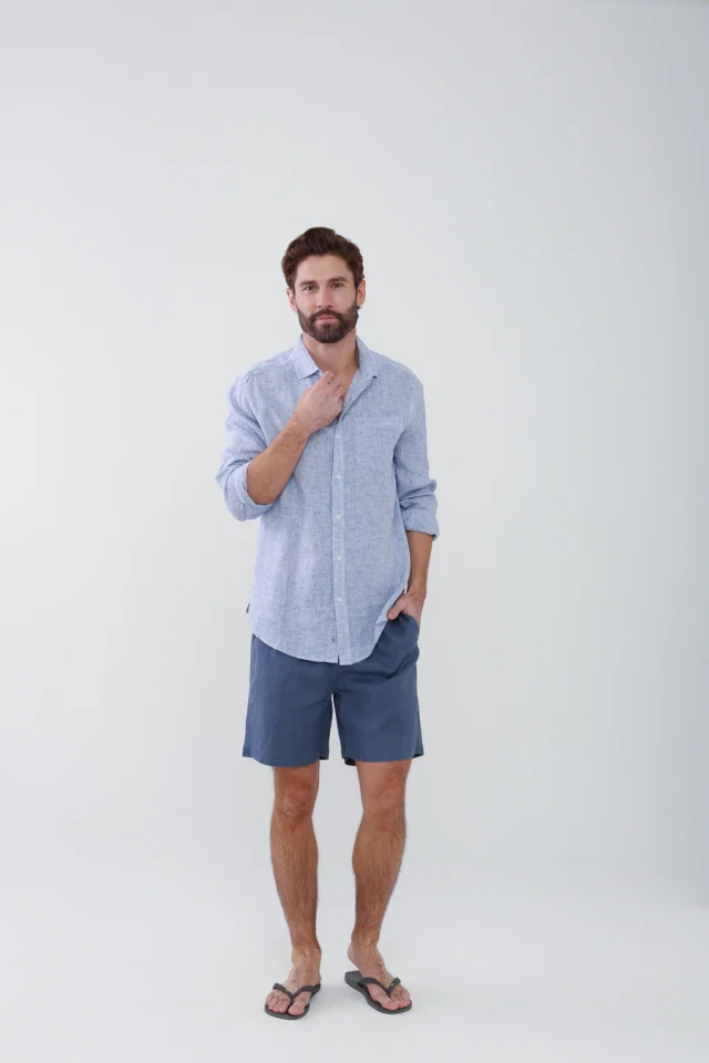 HiHo Lightweight Yarn Dye Linen Shirt