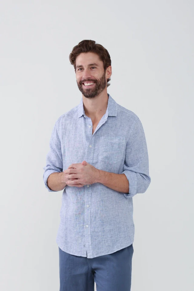 HiHo Lightweight Yarn Dye Linen Shirt