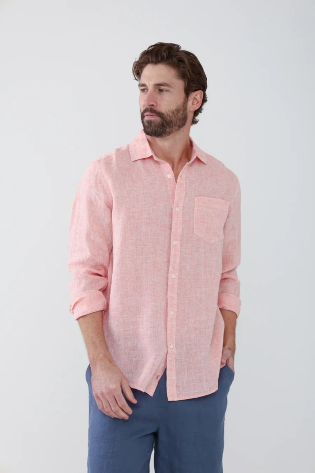 HiHo Lightweight Yarn Dye Linen Shirt