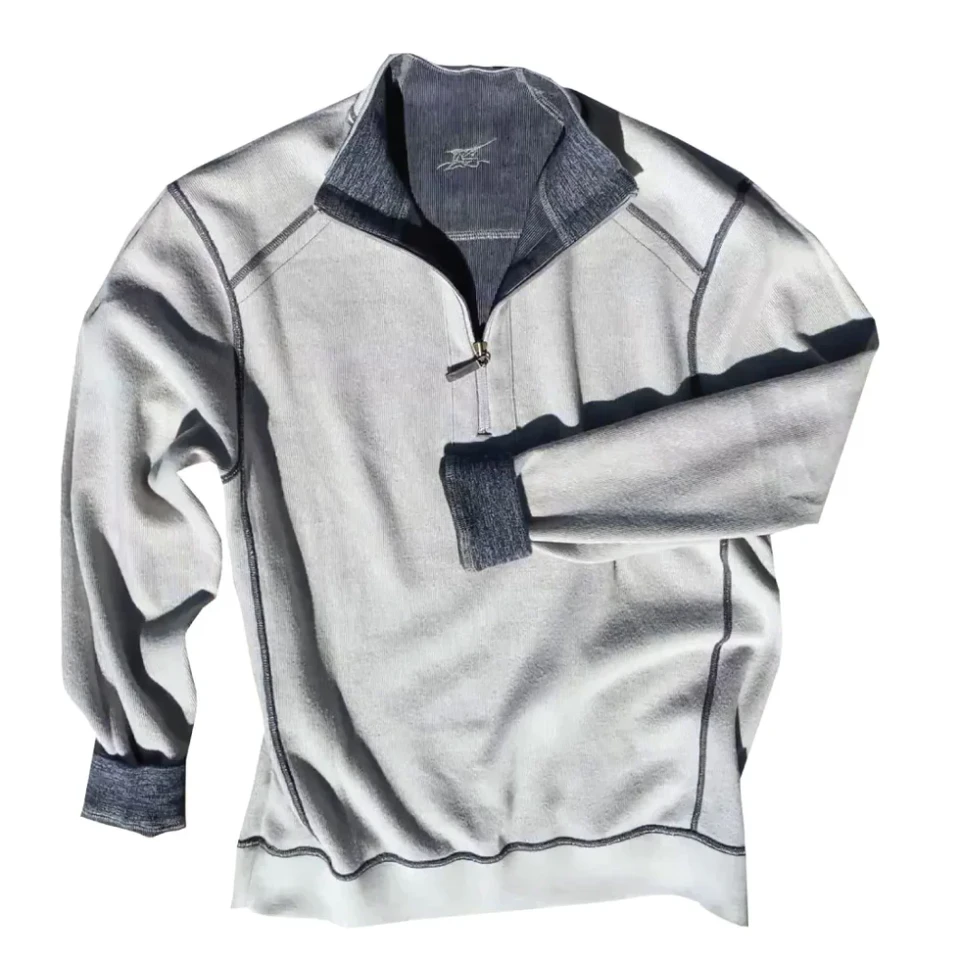 Madda Fella Riptide Reversible Quarter-Zip Sweater