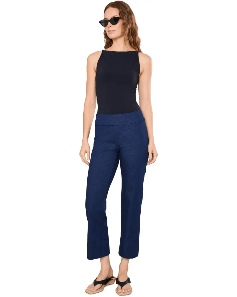 Krazy Larry Pull-On Stretch Wide Ankle Pants in Denim