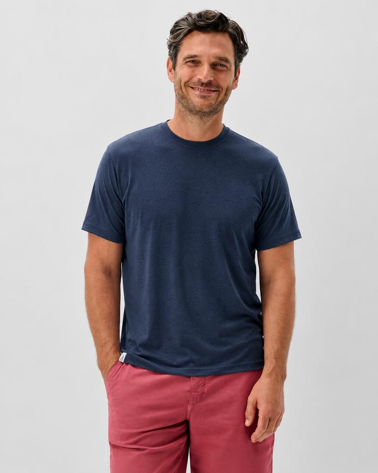 Johnnie-O Heathered Spencer Cotton T-Shirt 