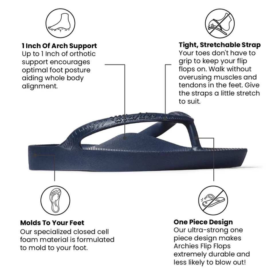 Archies Arch Support Flip Flops