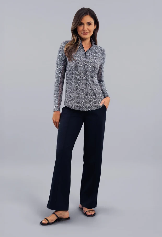 IBKÜL Amani Long Sleeve Mock Neck Top