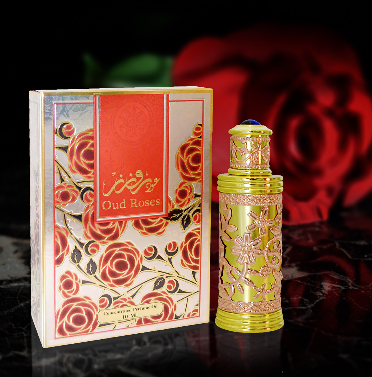 Oud Rose Pure Concentrated Perfume Oil 20 ml / .67 oz Attar (Ittar) For Wom  | HAMIDI USA