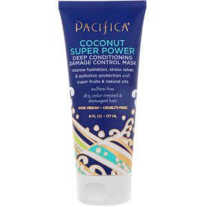 Pacifica Natural Beauty Coconut Super Power Deep Conditioning Damage Control Mask -- 6 fl oz