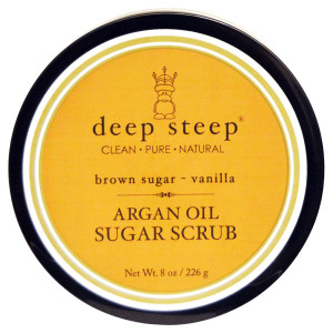 Deep Steep, Argan Oil Sugar Scrub, Brown Sugar - Vanilla, 8 oz (226 g)