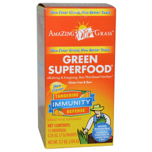 Amazing Grass Green Superfood Immunity Defense Tangerine - 15 Packets