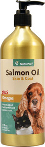 NaturVet Salmon Oil Skin & Coat Plus Omegas For Cats & Dogs -- 17 fl oz