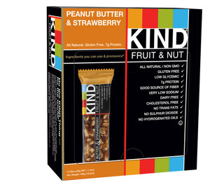 Kind, Fruit and Nut Bars,  Peanut Butter and Strawberry - 12 Bars
